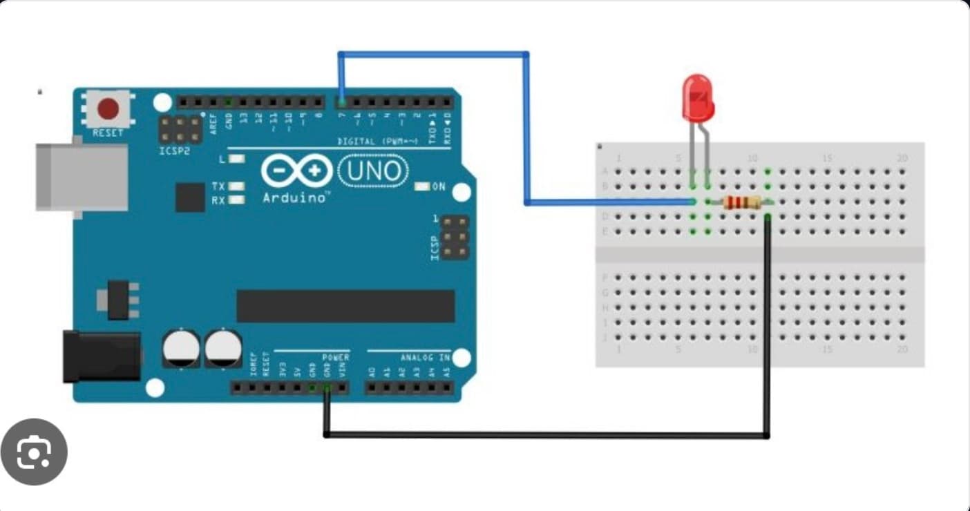 Day-01 Blinking LED wiring diagram