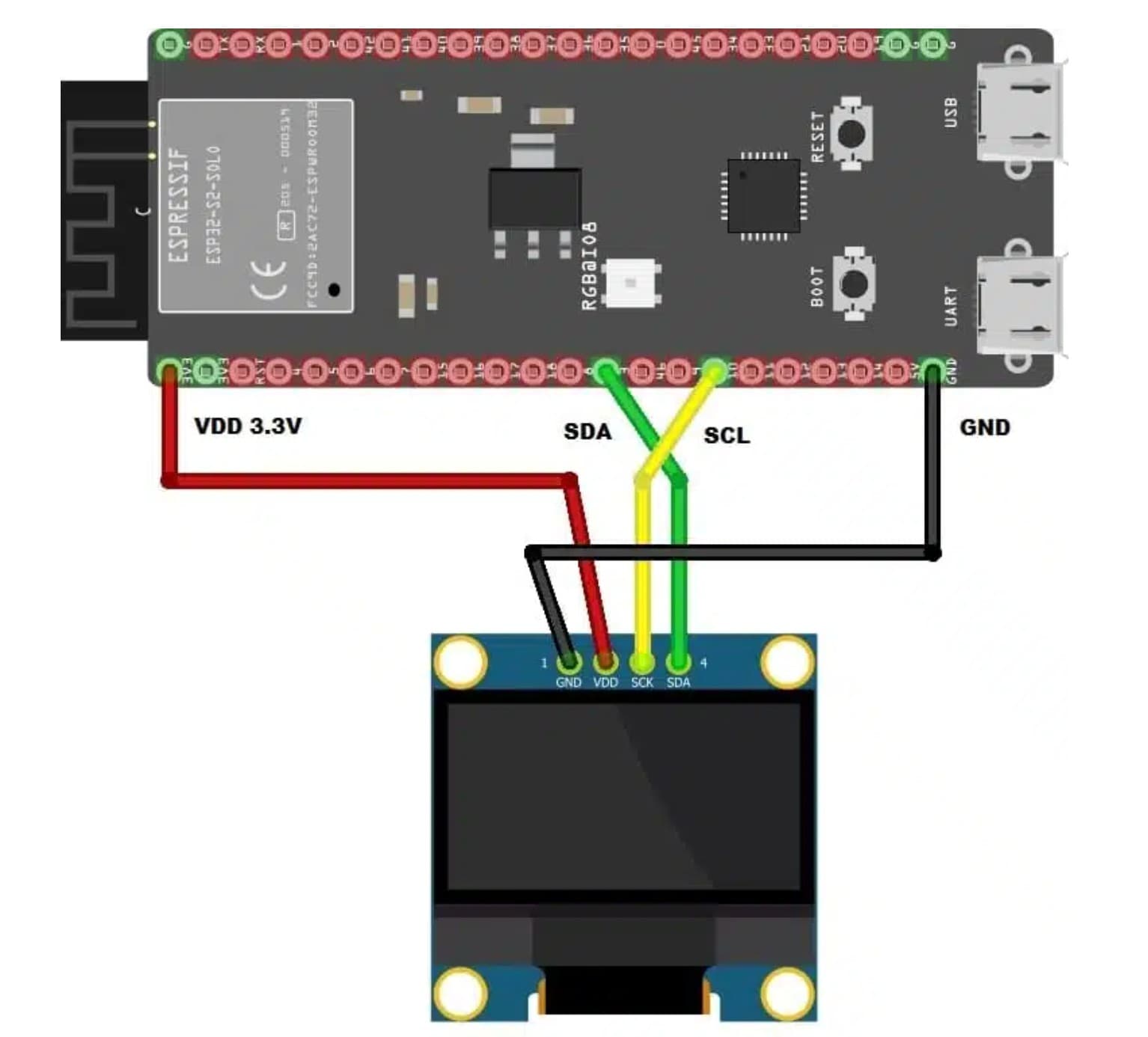🎶 Dancin' (KRONO Remix) × ESP32-S3 🔥 Who said OLED displays can't dance? 👀⚡ Wiring Schematic